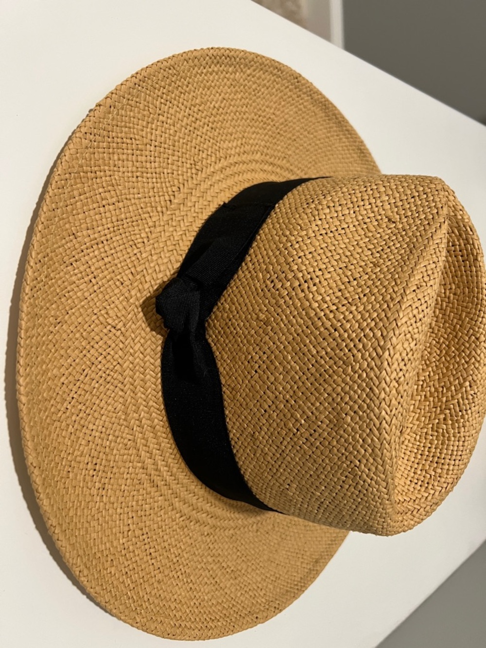 Nordstrom Straw Panama Hat with Black Band